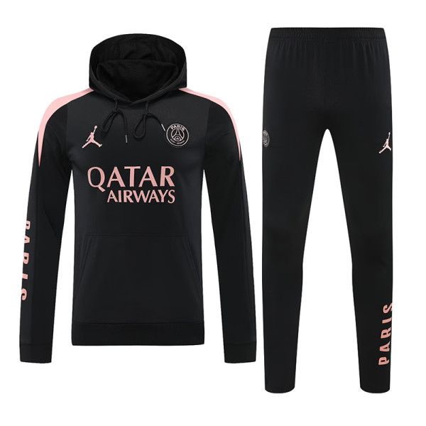 24/25 PSG Black Hooded  Tracksuit