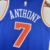 22/23 KNICKS ANTHONY #7 Blue Top Quality Hot Pressing NBA Jersey