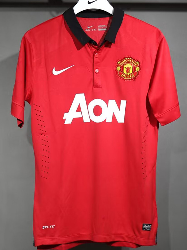 2013/2014 Man Utd Home  Player Version Retro Soccer Jersey球员