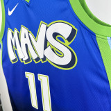 Dallas Mavericks LRVING #11 Blue Gradient Top Quality Hot Pressing  NBA Jersey