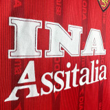 1999/2000 Roma Home Long Sleeve  Retro Soccer Jersey