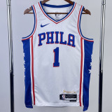 22/23 76ERS HARDEN #1 White Top Quality Hot Pressing NBA Jersey
