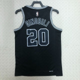22/23 SA Spurs GINOBILI #20 Black Top Quality Hot Pressing NBA Jersey (Retro Logo)
