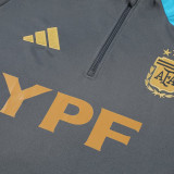24/25 Argentina Grey Kids Half Pull Tracksuit (半拉链)(童装）