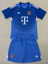 25/26  Bayern Blue Goalkeeper  Kids Soccer Jersey