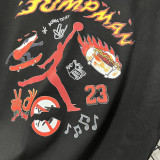 2025 T267 Jordan Fire New Edition  Pure Cotton  Black T-shirt