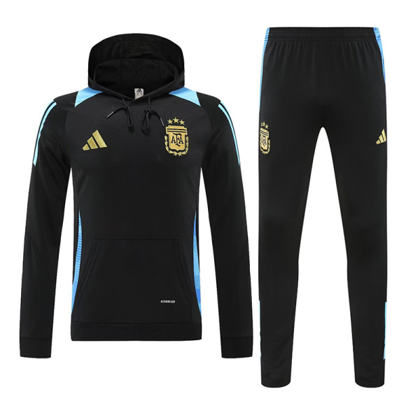 25/26 Argentina Black Hooded  Tracksuit