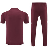 25/26  Bayern Maroon Polo Collar Pants Set