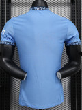 24/25 Man City Home Player Version Soccer Jersey（Sky Blue Long pants)