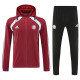 25/26 Bayern Red Hooded Windbreaker Tracksuit