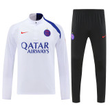 25/26 PSG White Half Pull Tracksuit (半拉链)