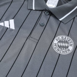 25/26 Bayern Grey Stripe polo shirts pants suit