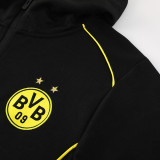 24/25 Dortmund Black Hoodie  Jacket Tracksuit #02