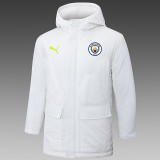 24/25 Man City White Hooded Cotton Coat G240绿色彪马标