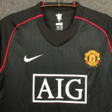 2007/2008 Man Utd Away Black Retro Soccer Jersey