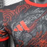25/26 RMA Orange Dragon Pattern Black Player Version Soccer Jersey