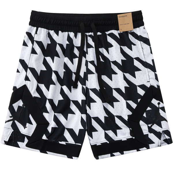 25/26  New Jordan Casual NBA Edition Thousand Bird Grid White shorts#C2446