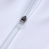 25/26 Man Utd White  Half Pull Tracksuit #B2537 (半拉链)