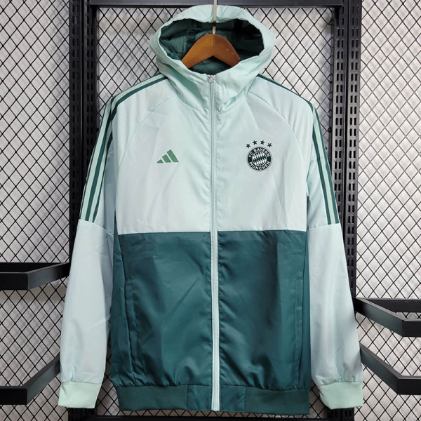 24/25 Bayern Green Hooded Windbreaker