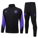2526  BAR Black (Purple sleeves)Jacket Tracksuit #A2570
