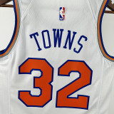 KNICKS TOWNS #32 White Top Quality Hot Pressing NBA Jersey
