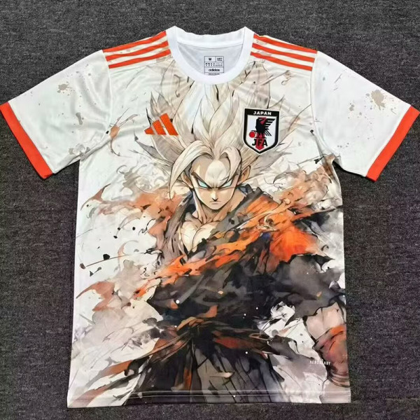 25/26 Japan Wukong Orange Saiyan White Fans  Soccer Jersey