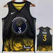 22/23 WARRIORS PAUL #3 Black City Edition Top Quality Hot Pressing NBA Jersey