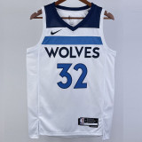 22/23 Timberwolves TOWNS #32 White Top Quality Hot Pressing NBA Jersey