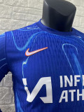 24 /25 CHE Home （With Advertisements）Player Version Long Sleeve Soccer Jersey（胸前广告）