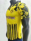 25/26 Dortmund  Home  Fans Soccer Jersey(胸前粉色广告）