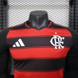 25/26 Flamengo Home  Long Sleeve Player Version Soccer Jersey