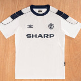 1999/2000 Man Utd White Away Retro Soccer Jersey