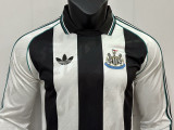 24/25 Newcastle Home Leisure  Long Sleeve Retro Soccer Jersey