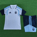 26/27 Argentina White Half Pull Player Version Training Short Suit(半拉球员版)