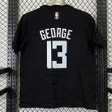 2025 T263 Clippers  GEORGE #13 NK Black  Pure Cotton  Blue T-shirt