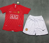 2007/2008 Man Utd Home Retro Kids Soccer Jersey