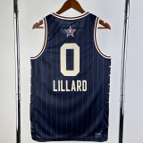 23/24 ALL-STAR LILLARD #0 Blue Top Quality Hot Pressing NBA Jersey