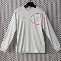 25/26 Germany White 125th Anniversary Edition  Long Sleeve  Fans Soccer Jersey(White Logo)\白色队标