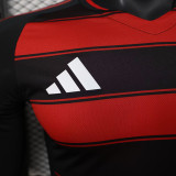 25/26 Flamengo Home  Long Sleeve Player Version Soccer Jersey