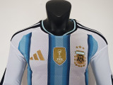 26/27 Argentina Home Player Version Long Sleeve Soccer Jersey(胸前带章)