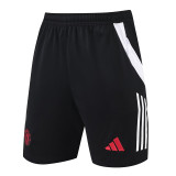 24/25 Man Utd Black Training Short Suit(胸前带广告）