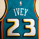 22/23 Pistons IVEY #23 Blue Top Quality Hot Pressing NBA Jersey (Retro Logo)