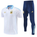 25/26 Argentina White polo shirts pants suit