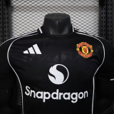 25/26  Man Utd Black Special Edition Player Version Soccer Jersey(白边）
