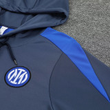24/25 INT Grey Hooded  Tracksuit