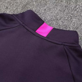 24/25 West Ham Purple Half Pull Tracksuit  (紫色、半拉链)