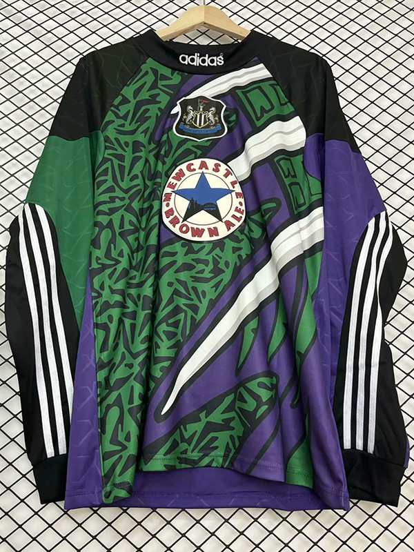 1995/1996 Newcastle Purple Green Long Sleeved Goalkeeper Retro Soccer Jersey（长袖）