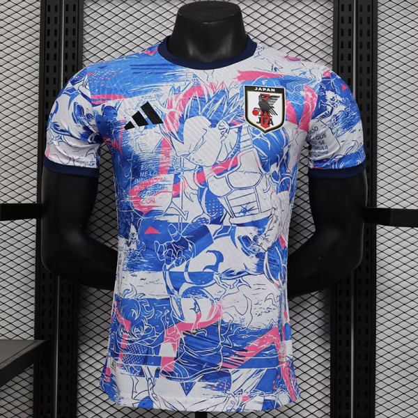 24/25 Japan Whit & Blue Comic  Player Version Soccer Jersey