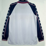 1997/1998 Man City Away Long Sleeve Retro Soccer Jersey