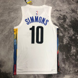 22/23 NETS SIMMONS #10 White City Edition Top Quality Hot Pressing NBA Jersey